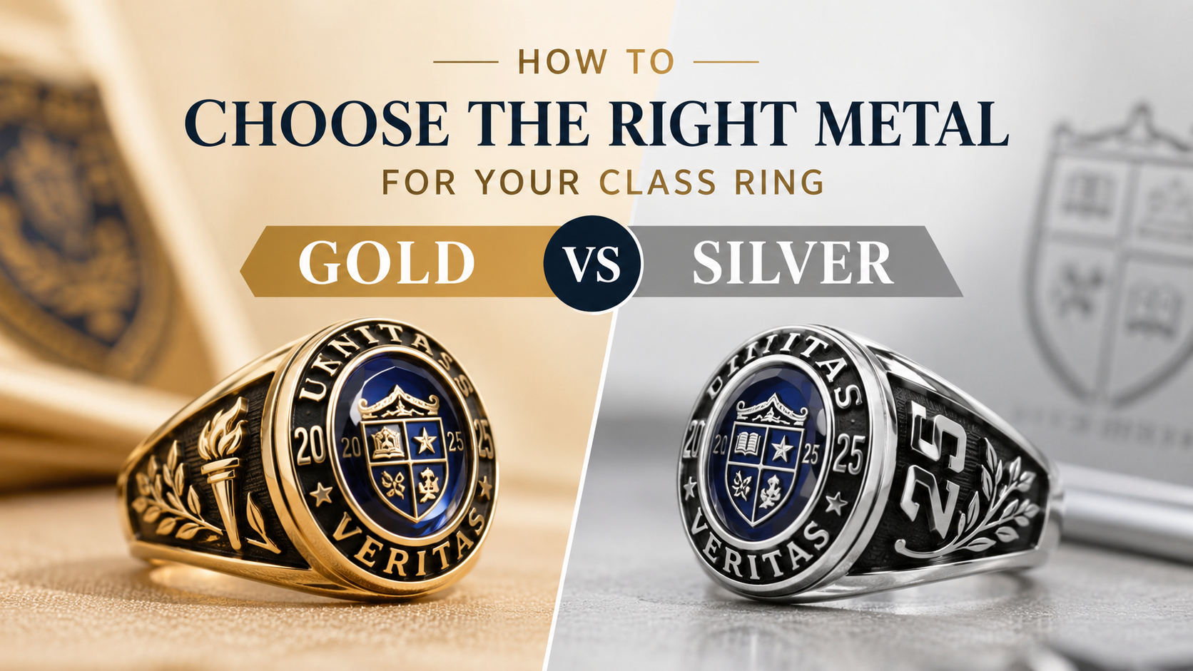 How to Choose the Right Metal for Your Class Ring - Gold vs Silver